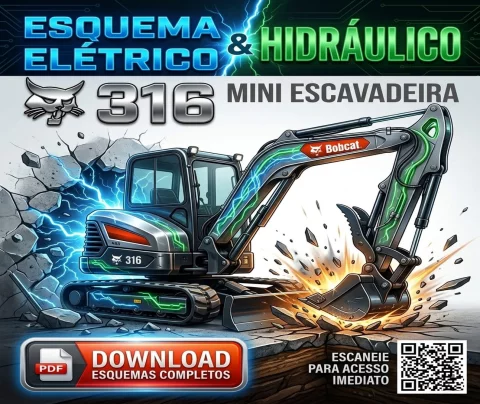 Esquema Elétrico e Hidráulico Bobcat 316 – Mini Escavadeira 1