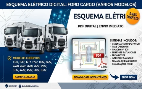 Esquema Elétrico Pinagens ECU Ford Cargo - Modelos na Descrição 1