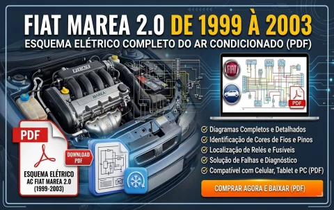 Esquema Elétrico Ar Condicionado Fiat Marea 2.0 20V de 1999 à 2003 1