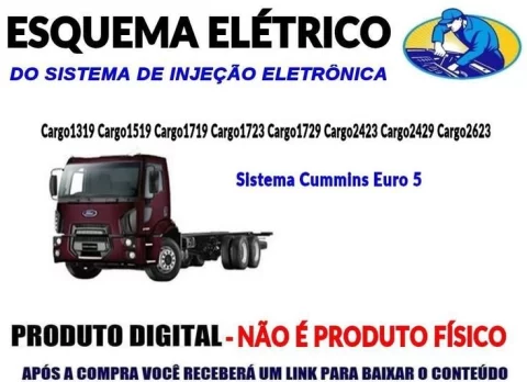 Esquema da Injeção Ford Cargo 1319 1519 1719 1723 1729 2423 2429 2623 - Euro 5 1