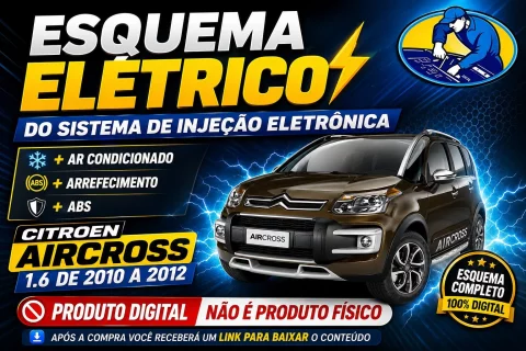 Esquema Injeção Ar Condicionado Arrefec ABS Citroen Aircross 1.6 de 2010 à 2012 1
