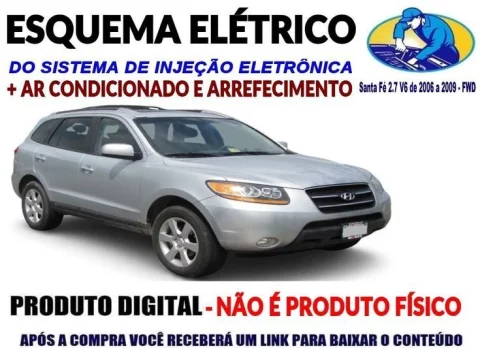 Esquema Elétrico da Injeção Ar e Arrefecimento Hyundai Santa Fé 2.7 V6 1