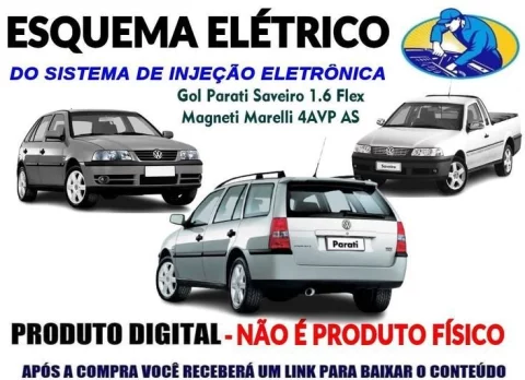 Esquema Elétrico da Injeção Gol Parati Saveiro G3 1.6/1.8 8v - Marelli 4AVP 1