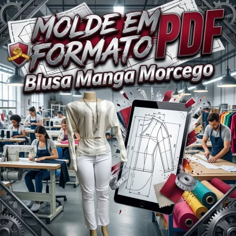 Molde Blusa Manga Morcego (36 ao 52) 1