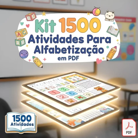 Kit 1500 Atividades em PDF para Alfabetização 1