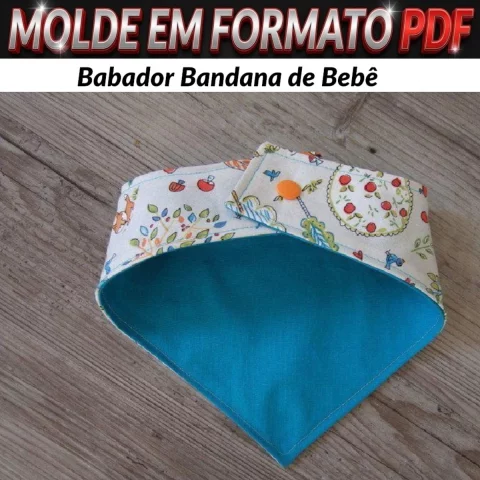 Molde Digital Babador Bandana de Bebê 1