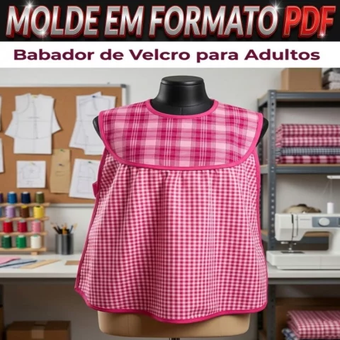 Molde Digital Babador de Velcro para Adultos Estilo Passeio 1