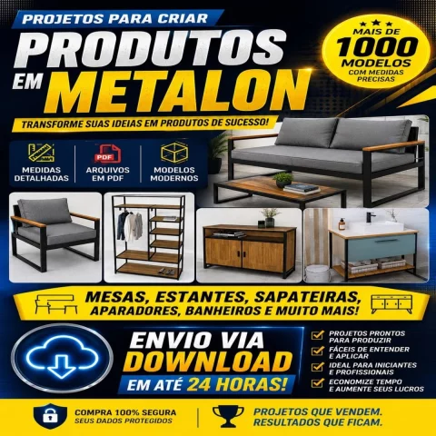 Projetos de Produtos em Metalon - Mais de 1000 Modelos 1