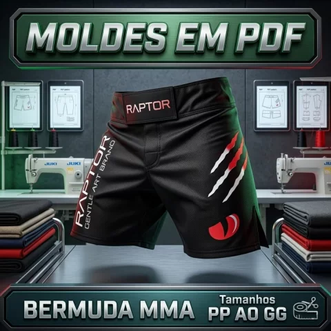 Molde Bermuda Masculina MMA (P ao GG) 1