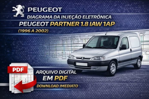Diagrama da Injeção Eletrônica Peugeot Partner 1.8 IAW 1AP (1996 a 2002) – PDF 1