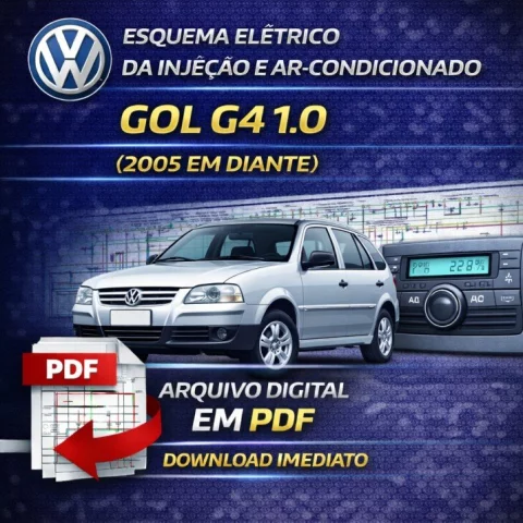 Esquema da Injeção e Ar-Condicionado Gol G4 1.0 (2005 em diante) – PDF 1