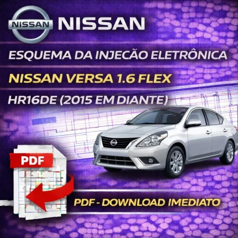 Esquema da Injeção Eletrônica Nissan Versa 1.6 Flex HR16DE (2015 em diante) PDF 1