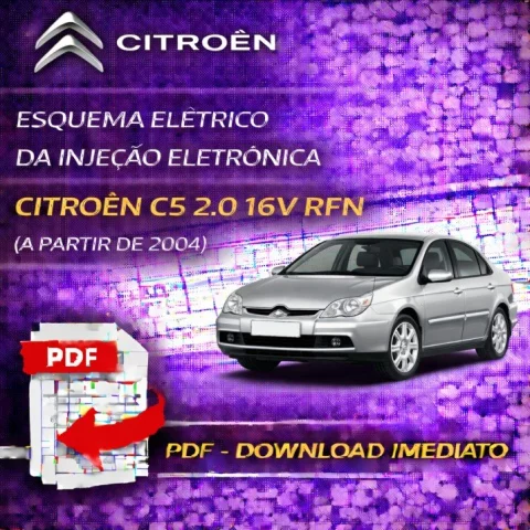 Esquema Elétrico da Injeção Eletrônica Citroën C5 2.0 16V RFN (a partir de 2004) 1
