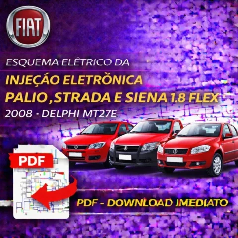 Esquema Elétrico da Injeção Eletrônica Palio, Strada e Siena 1.8 Flex 2008