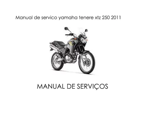 Manual de Serviço - Yamaha Tenere Xtz 250 2011 -PDF 1
