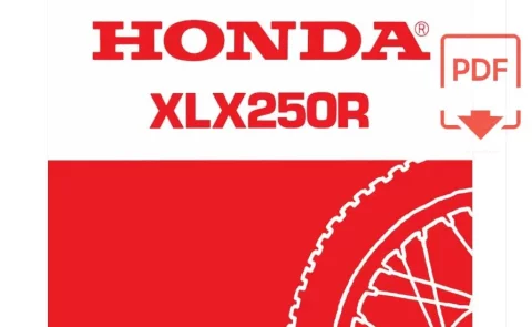 Manual de Serviço: XLX250R - PDF 1