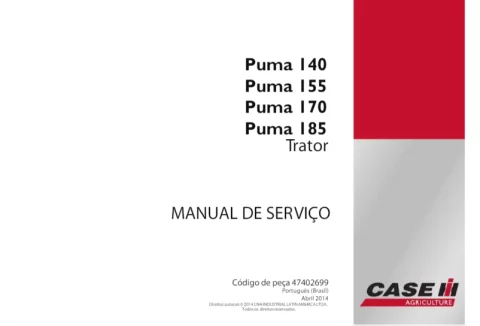 Manual de serviços Puma 140 CASE em PDF ptbr 1