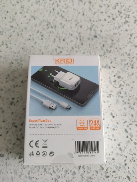 Carregador Rápido Duplo USB Tipo-C - KRIDI