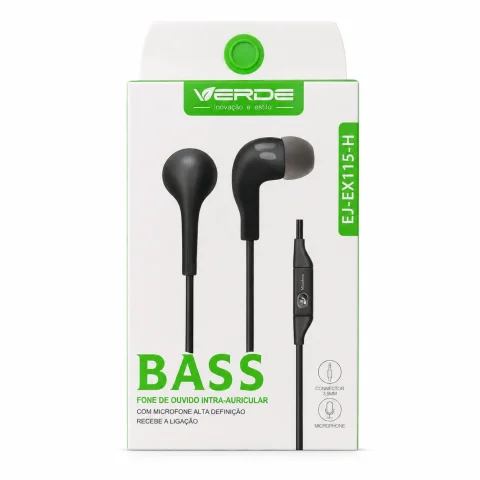 Fone de Ouvido Intra-Auricular Verde EJ-EX115-H 1