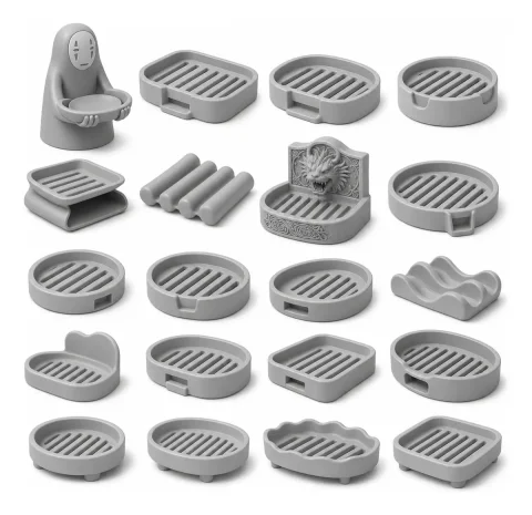 Pack com Mais de 20 Saboneteiras STL para Impressão 3D