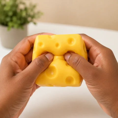 Squishy Queijo Antiestresse Sensorial Macio Slow Rising 6 cm 4