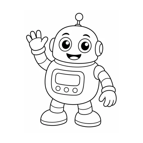 100 Desenhos de Robôs para Colorir Infantil em PDF A4 BOB GOOD digital 2