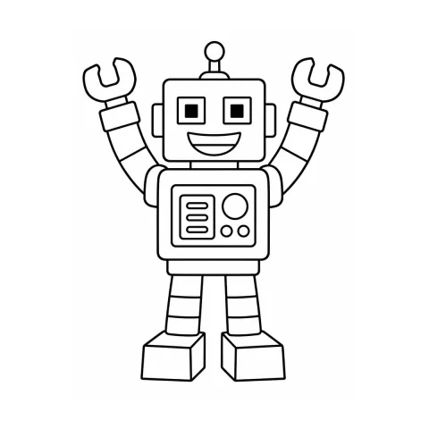 100 Desenhos de Robôs para Colorir Infantil em PDF A4 BOB GOOD digital 3