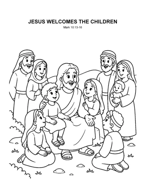 100 Desenhos Bíblicos para Colorir Infantil em PDF e PNG