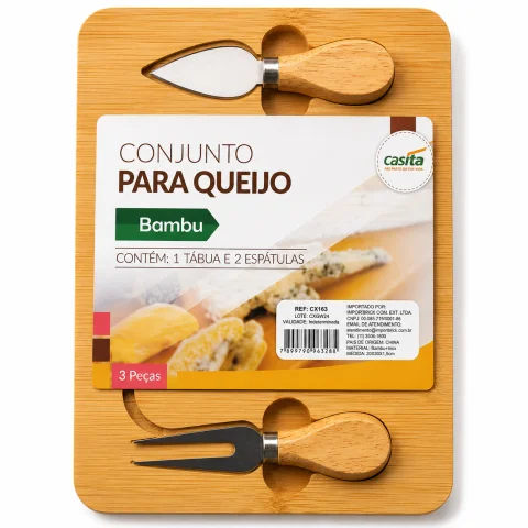 Conjunto para Queijo em Bambu s2
