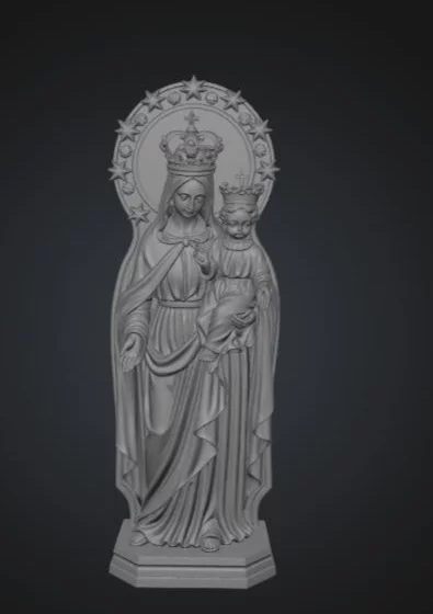 Nossa Senhora do Carmo "Nossa senhora de Nazaré " – Arquivo STL para Impressão 3D