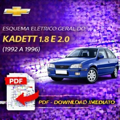 Esquema Elétrico Geral do Chevrolet Kadett 1.8 e 2.0 (1992 a 1996) – PDF