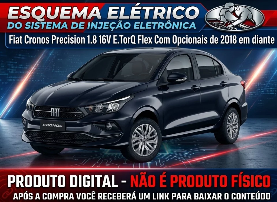 Esquema Elétrico da Injeção Eletrônica Fiat Cronos Precision 1.8 16V E.Torq Flex