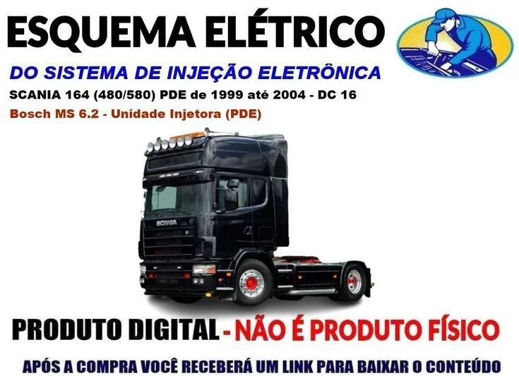 Esquema Elétrico da Injeção Caminhão Scania 164 (480/580)