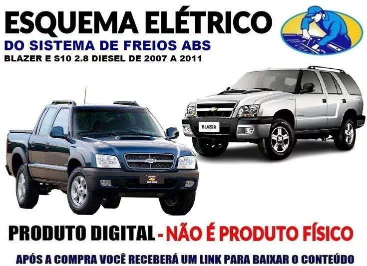 Esquema Elétrico do Freio ABS S10 Blazer 2.8D de 2007 à 2011