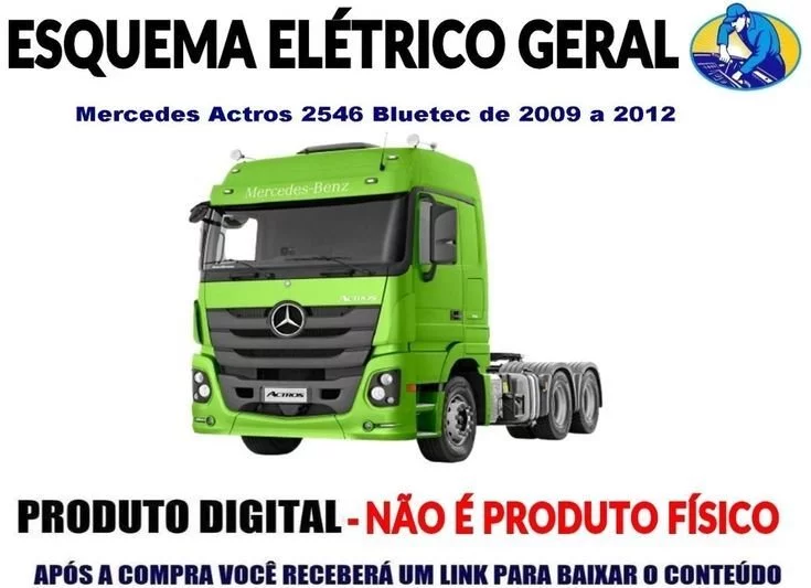 Esquema Elétrico Geral Mercedes Actros 2546 Bluetec de 2009 à 2012