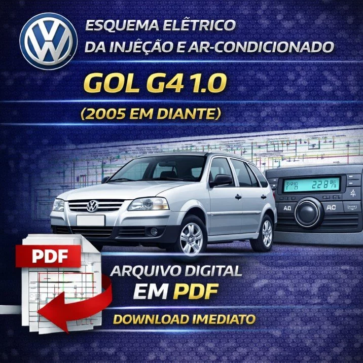 Esquema da Injeção e Ar-Condicionado Gol G4 1.0 (2005 em diante) – PDF
