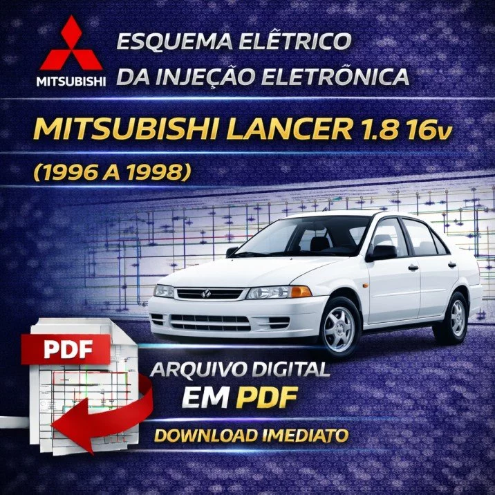 Esquema Elétrico da Injeção Eletrônica Mitsubishi Lancer 1.8 16V (1996 a 1998)