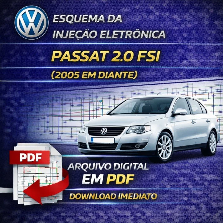 Esquema da Injeção Eletrônica Passat 2.0 FSI (2005 em diante) – PDF Download