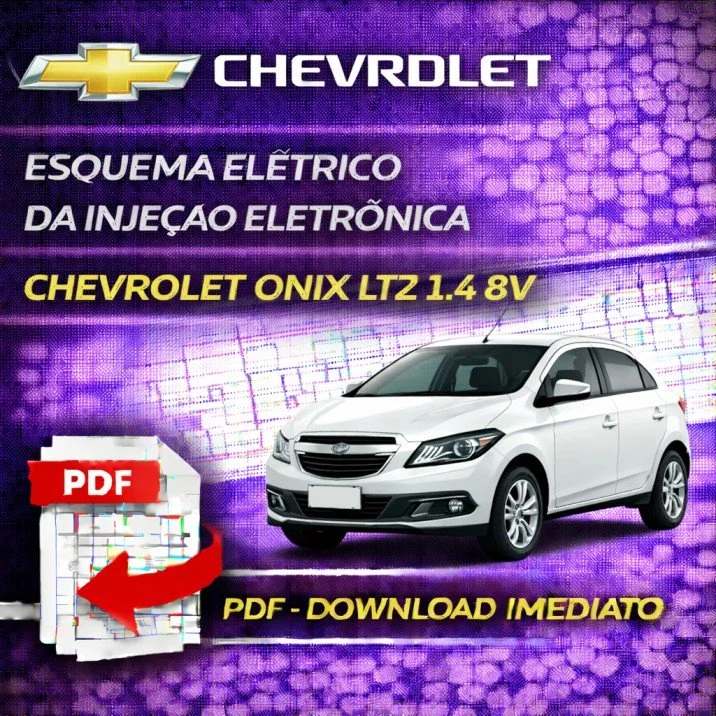 Esquema Elétrico da Injeção Eletrônica Chevrolet Onix LTZ 1.4 8V – PDF