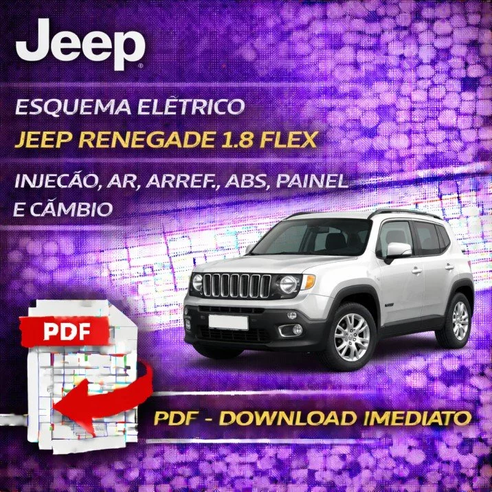 Esquema Elétrico Jeep Renegade 1.8 Flex – Injeção, Ar, Arrefecimento, ABS - PDF