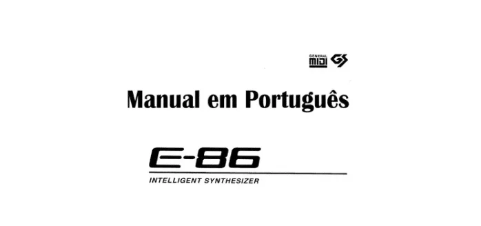 Manual Do Teclado Roland E86 Em Portugues Pdf