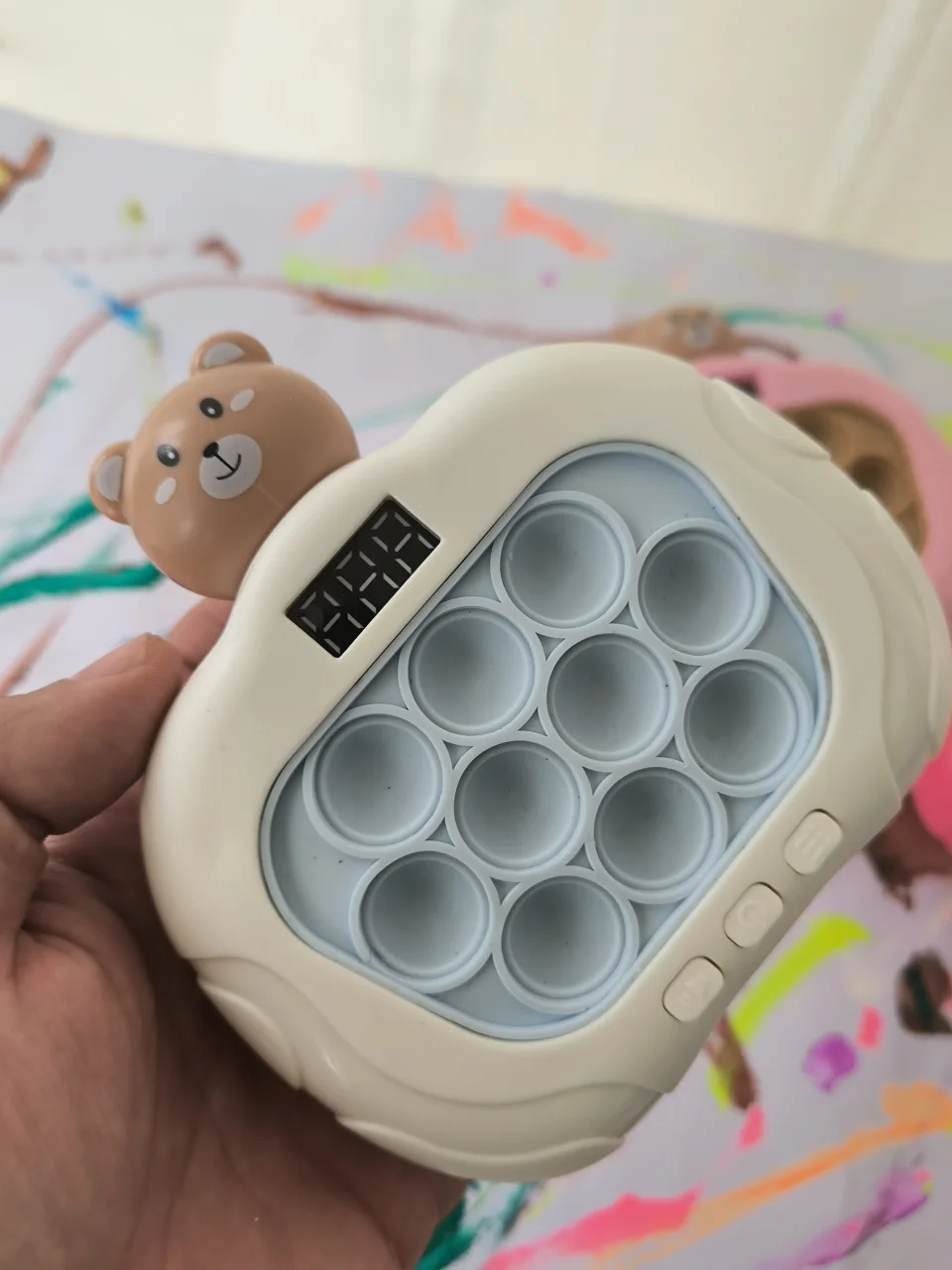 Brinquedo PUSH POP Interativo Fast Push com Urso