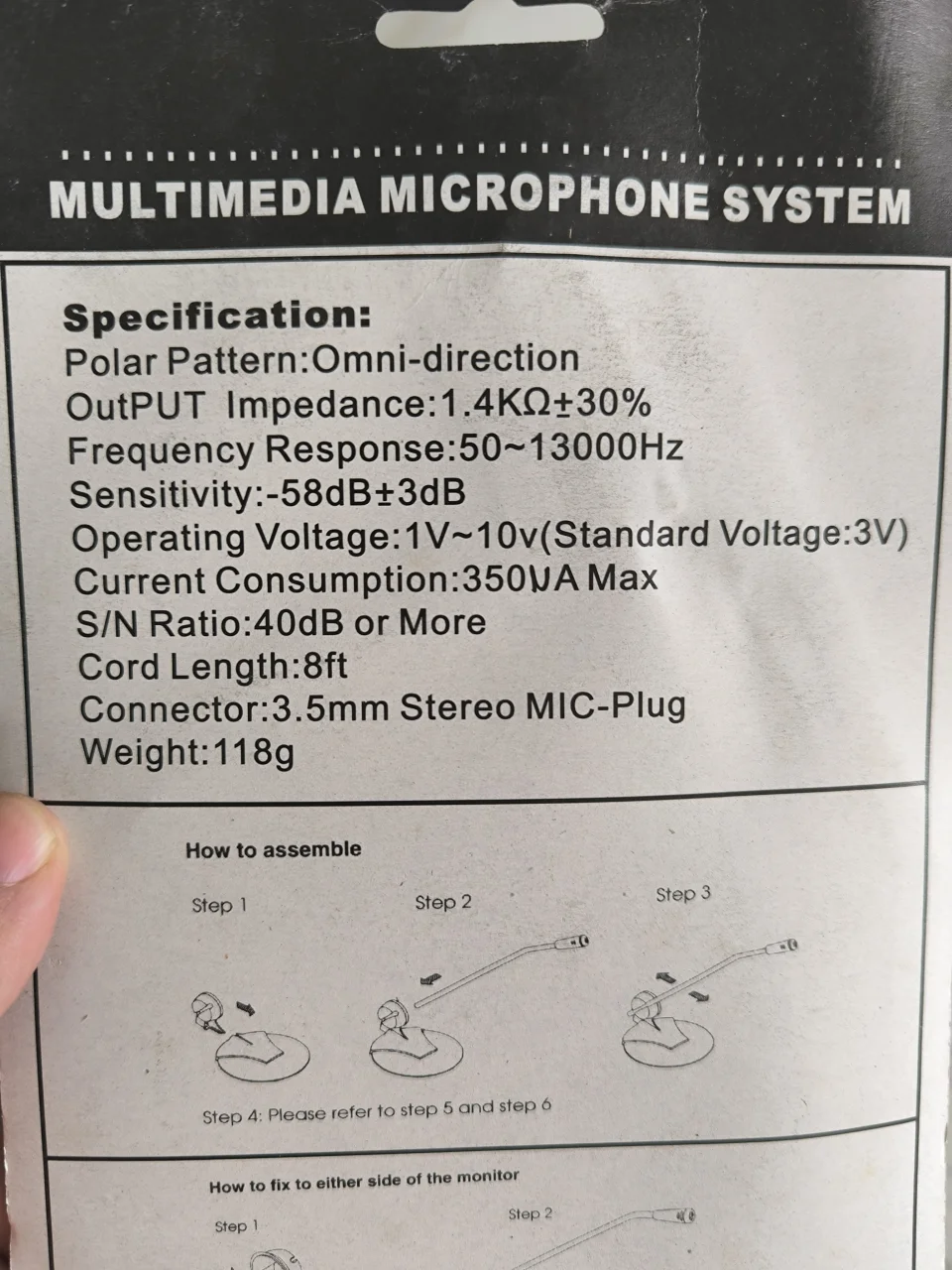 Microfone Multimídia PC