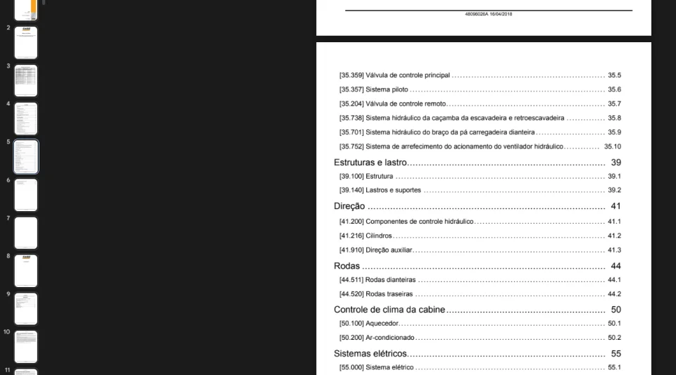 Manual de Serviços Pá Carregadeira Case 621E – PDF