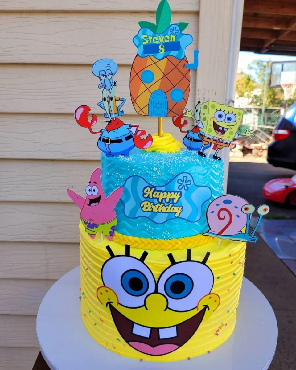 Topos de Bolo Bob Esponja Studio Silhuette Arquivo de Corte