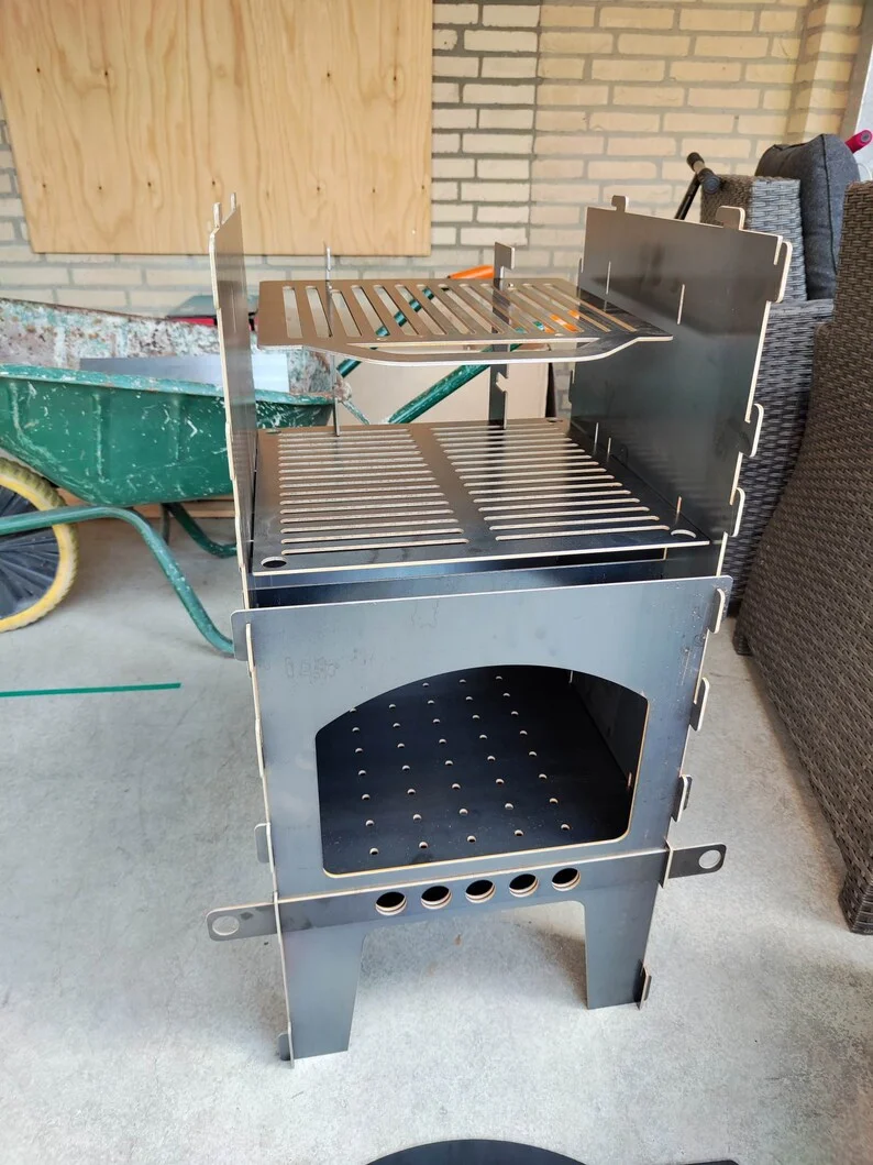 Projeto Forno 4 em 1 Pizza Grill Defumador DXF CNC 3 e 4 mm