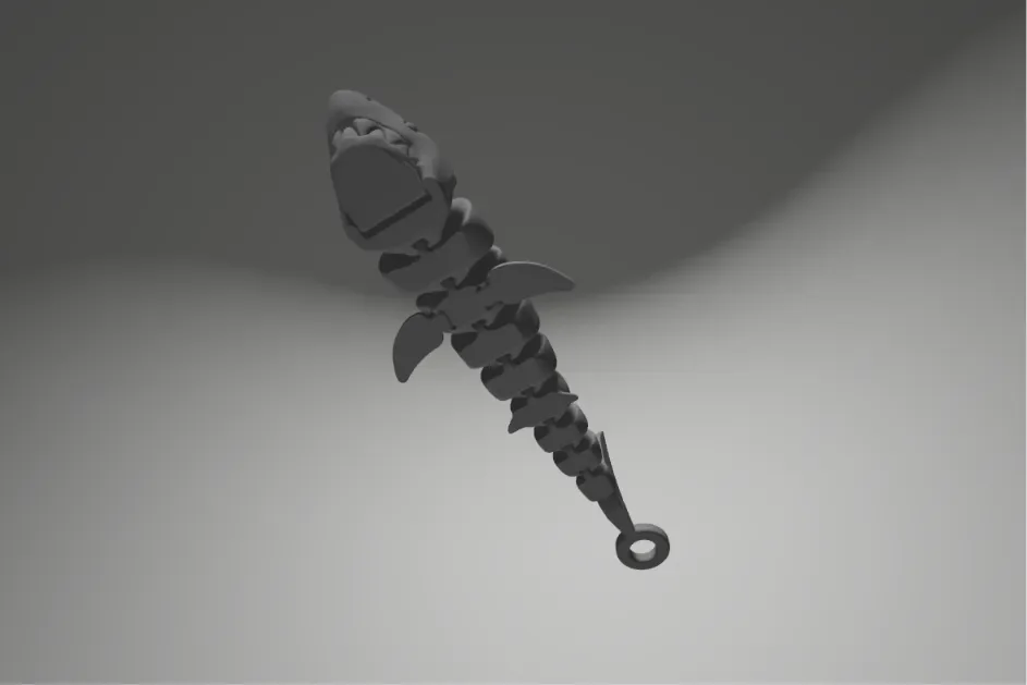 +35 Chaveiros de Peixes Articulados 3MF para Impressão 3D