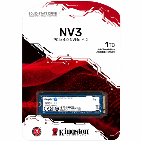 SSD Kingston NV3 1TB M.2 NVMe PCIe 4.0 6000MB/s SNV3S/1000G