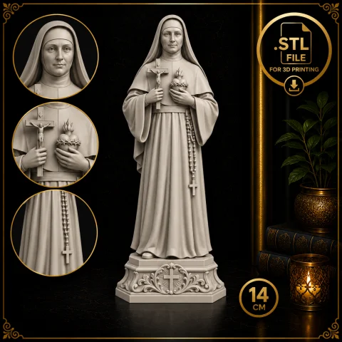 Santa Paulina do Coração Agonizante de Jesus – Arquivo STL para Impressão 3D