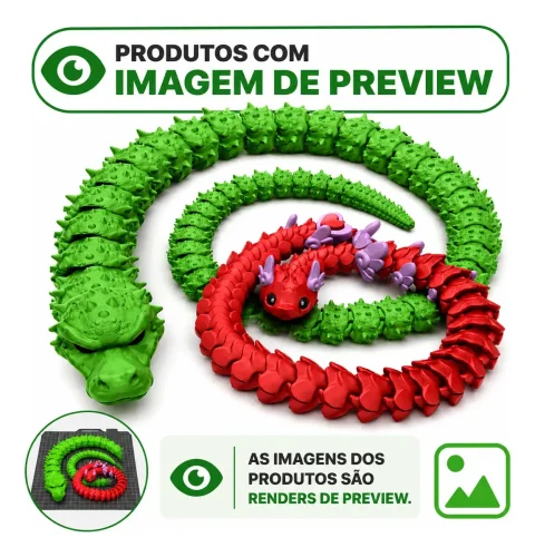 Pack +60 Arquivos STL Articulados Premium para Impressão 3D – Flexi, Dragões